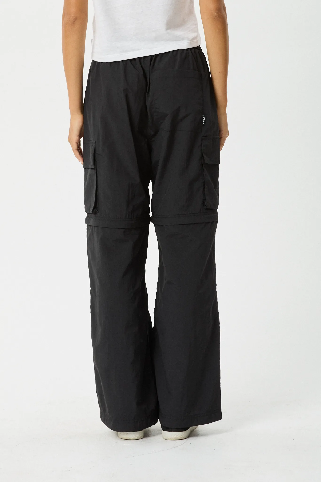 AFENDS Womens Instinct - Zip Off Cargo Pants - Black