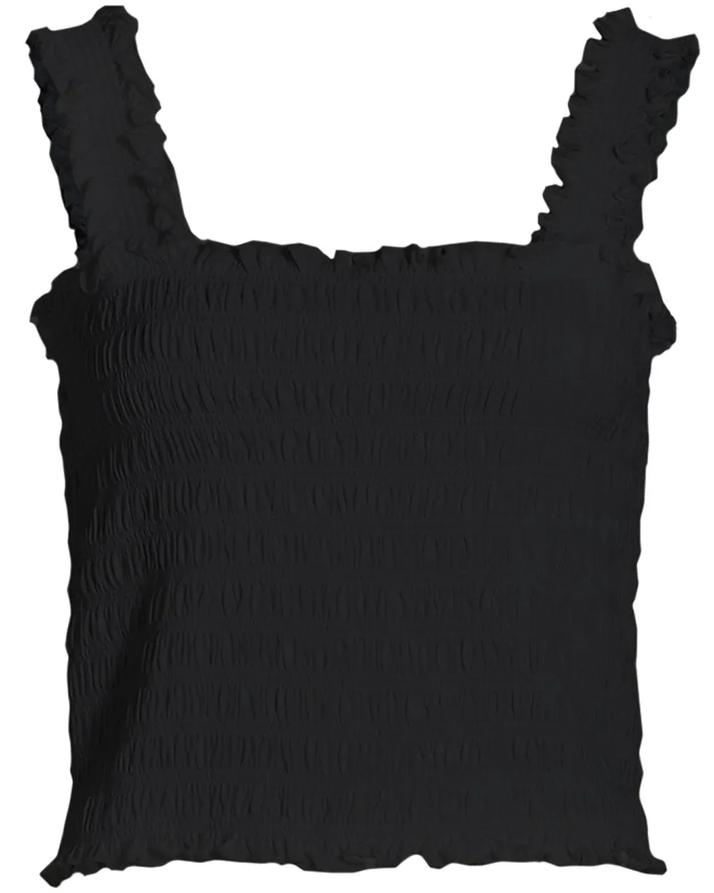 Black Smocked Averie Tank