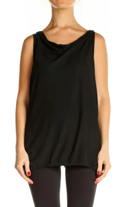 Black Solid Chic Tank Top