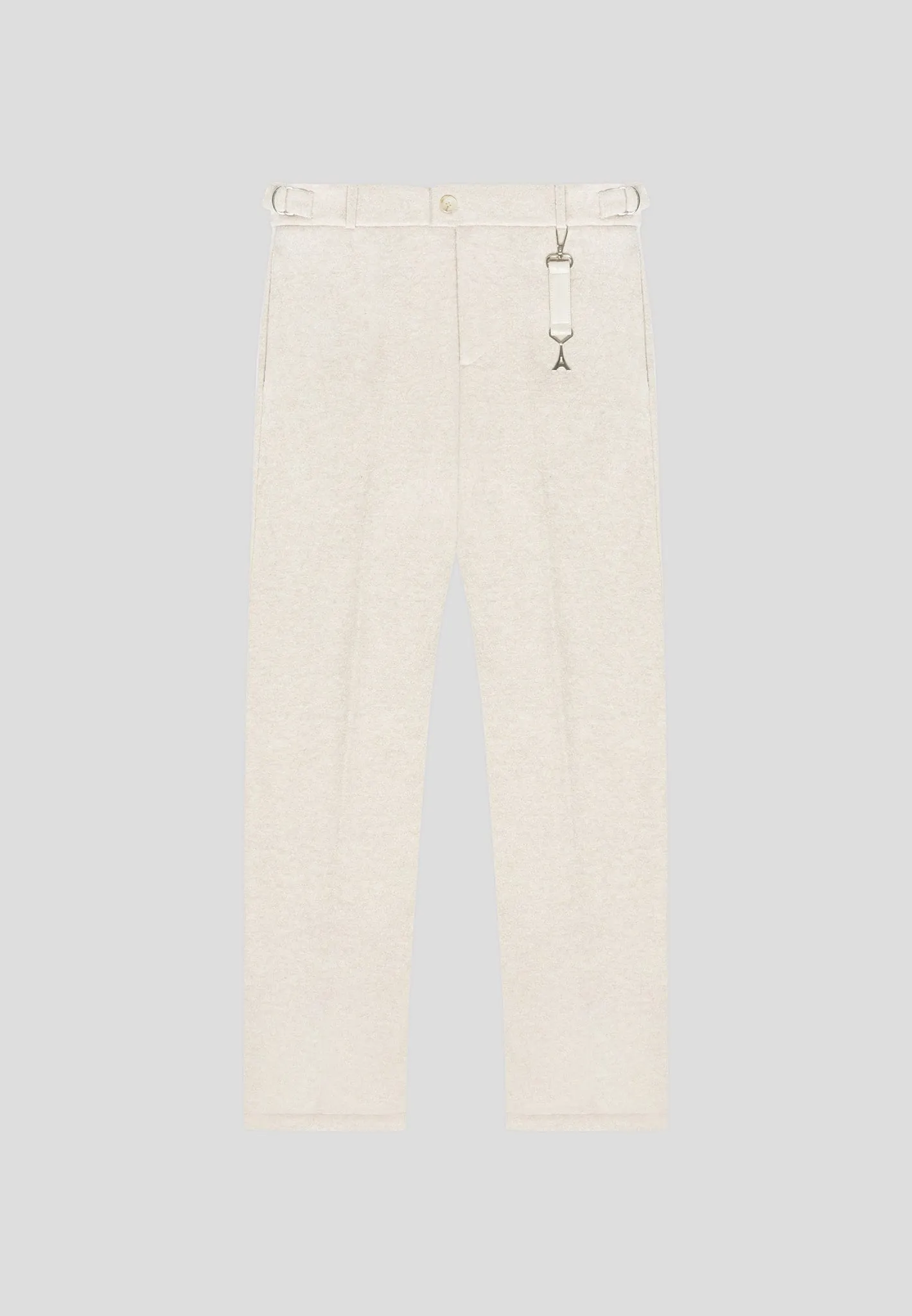 Boiled Wool Tailored Trousers - Beige