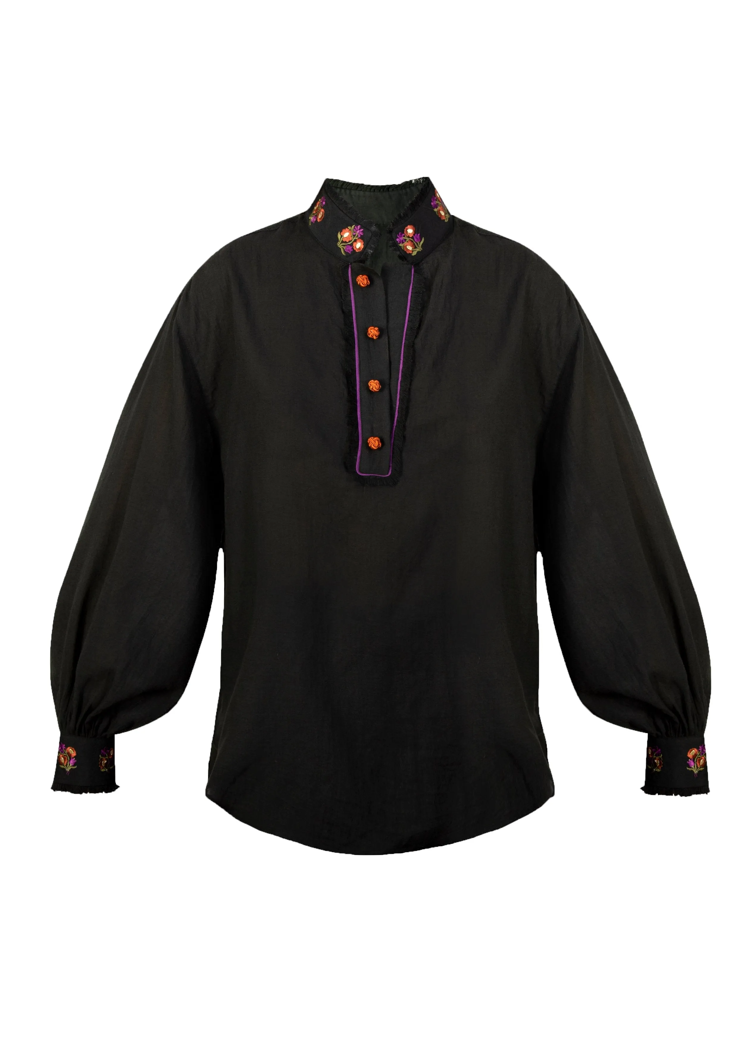 Boteh Blouse - Black by Rosewater House