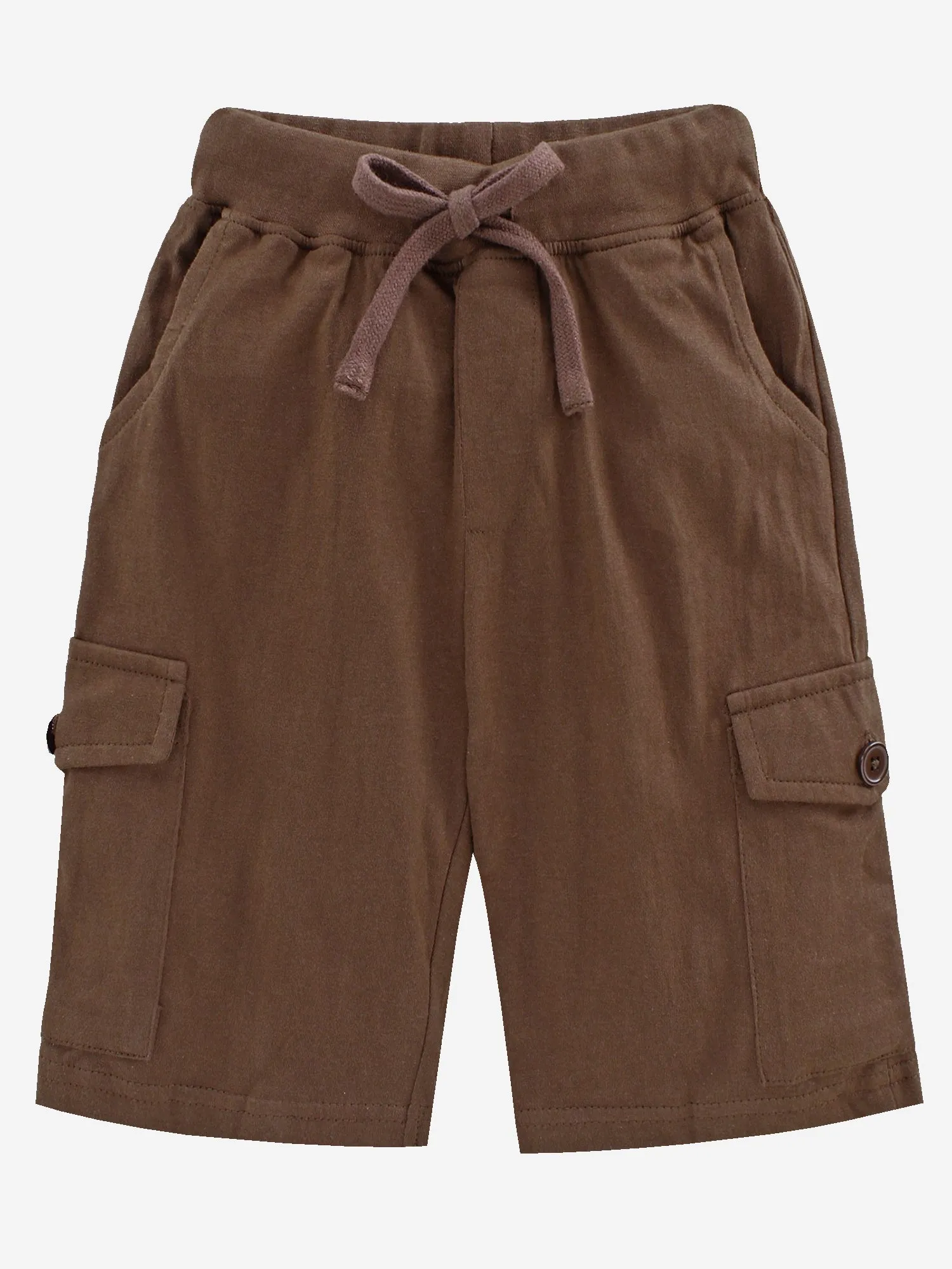 Boys Knee Length Cotton Jersey Cargo Shorts