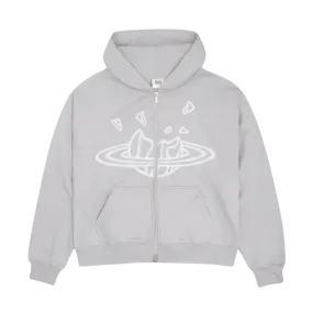 Broken Planet Zip Up Hoodie 'Stone Grey'