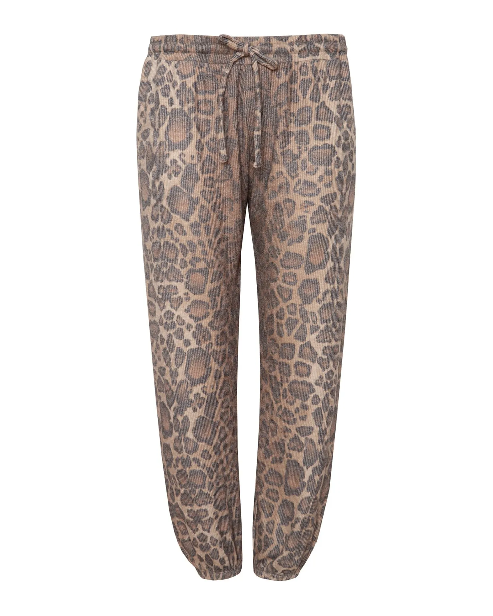 Brushed Rib Pant | Leopard