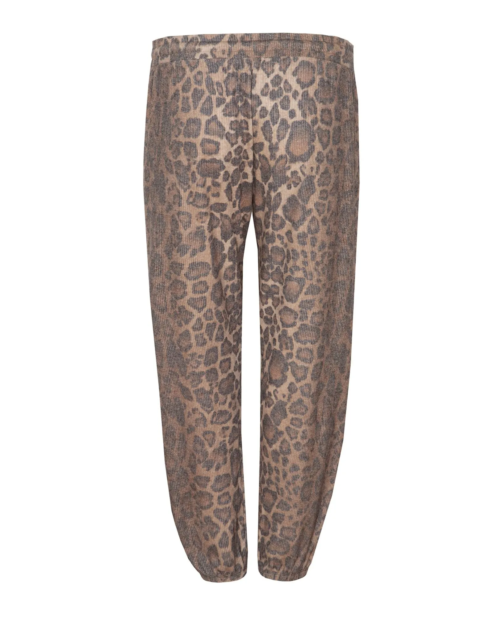 Brushed Rib Pant | Leopard