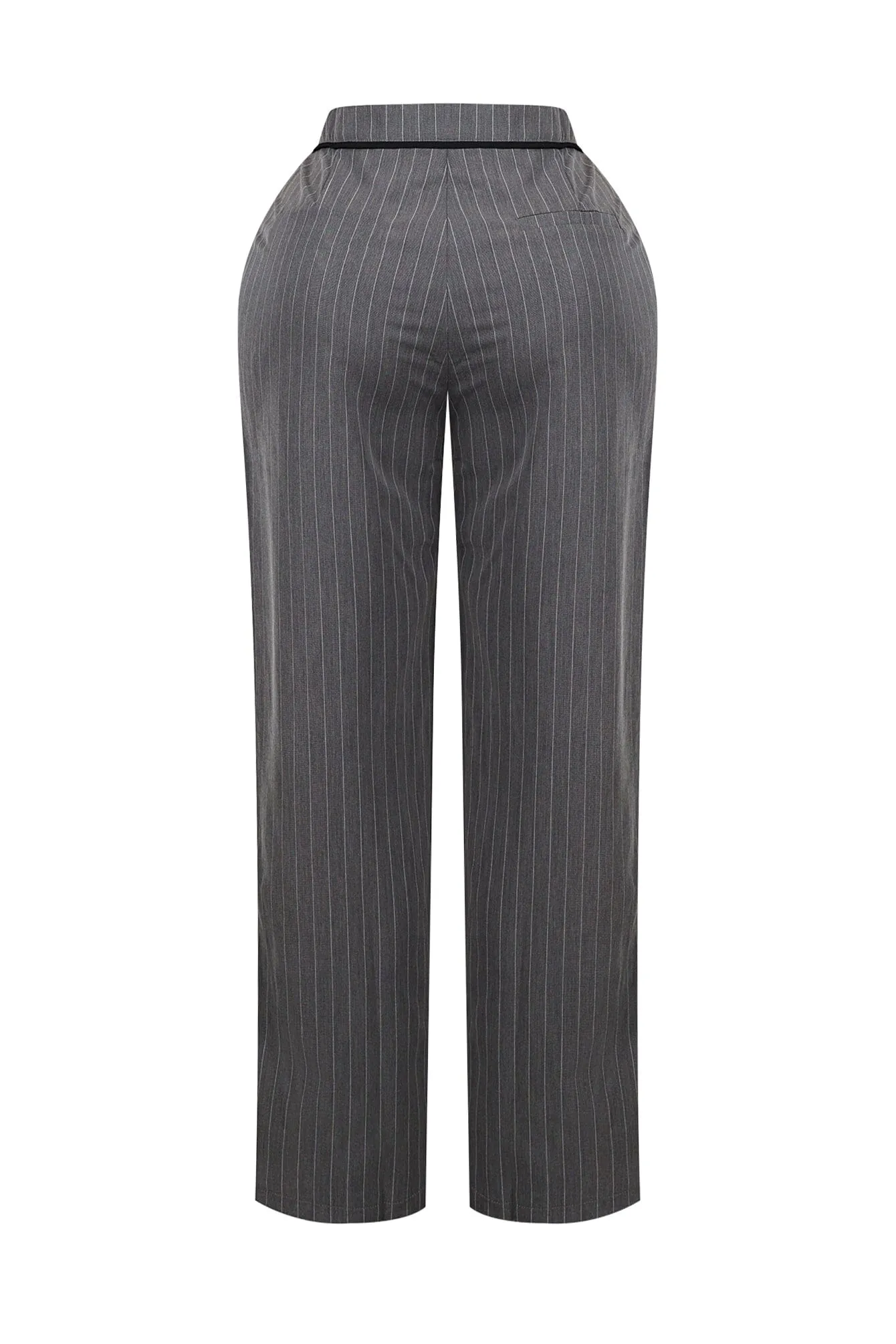 Camilia Pin Stripe Woven Tailored Trousers