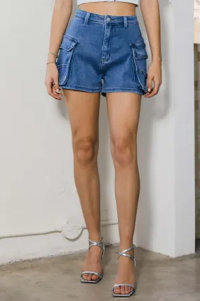 Cargo Denim Shorts