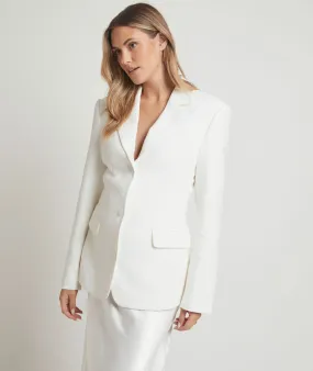 Cinched Tailored Bridal Blazer - Off White