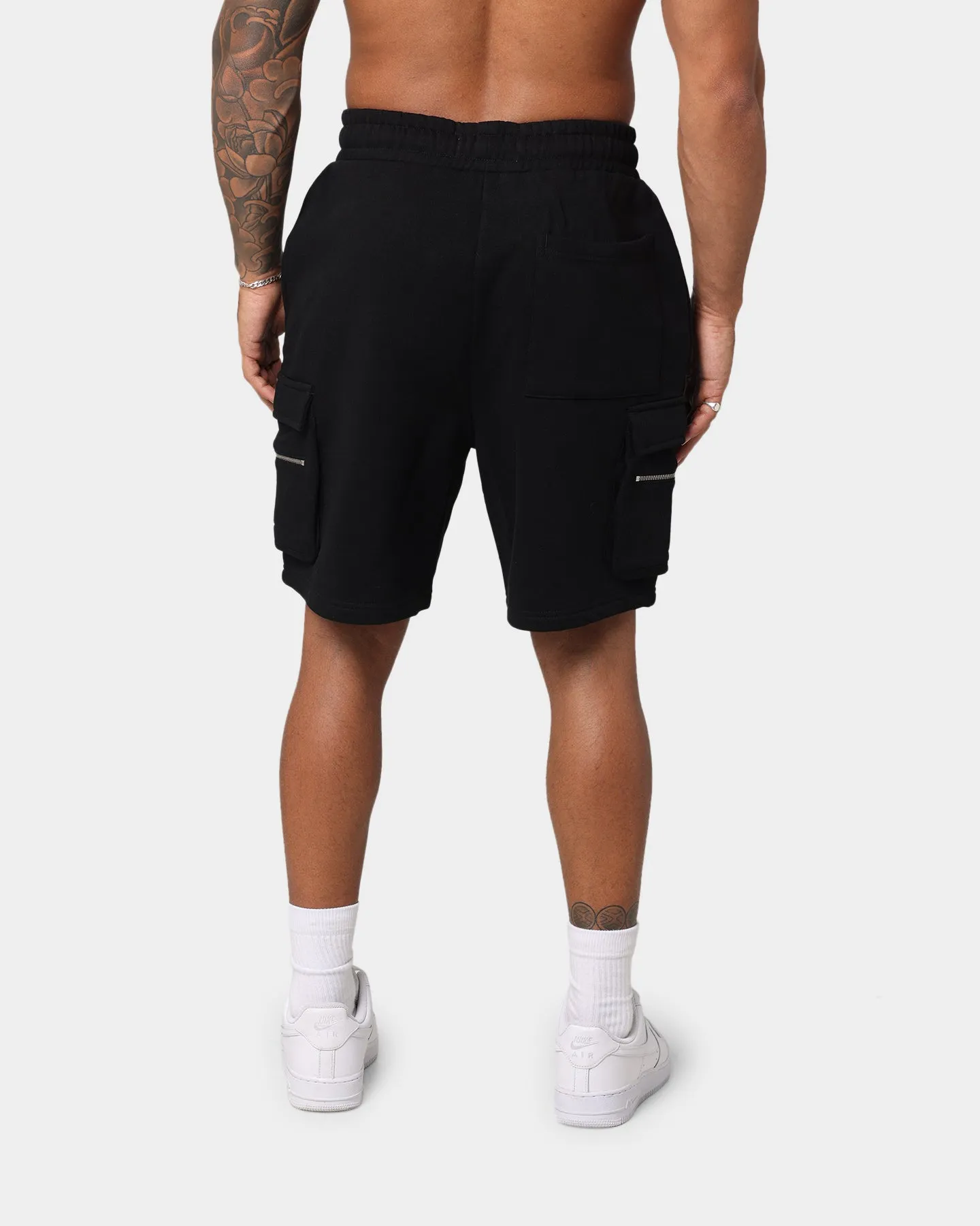 EN ES Cargo Fleece Shorts Black