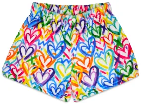 Iscream Corey Paige Hearts Plush Shorts