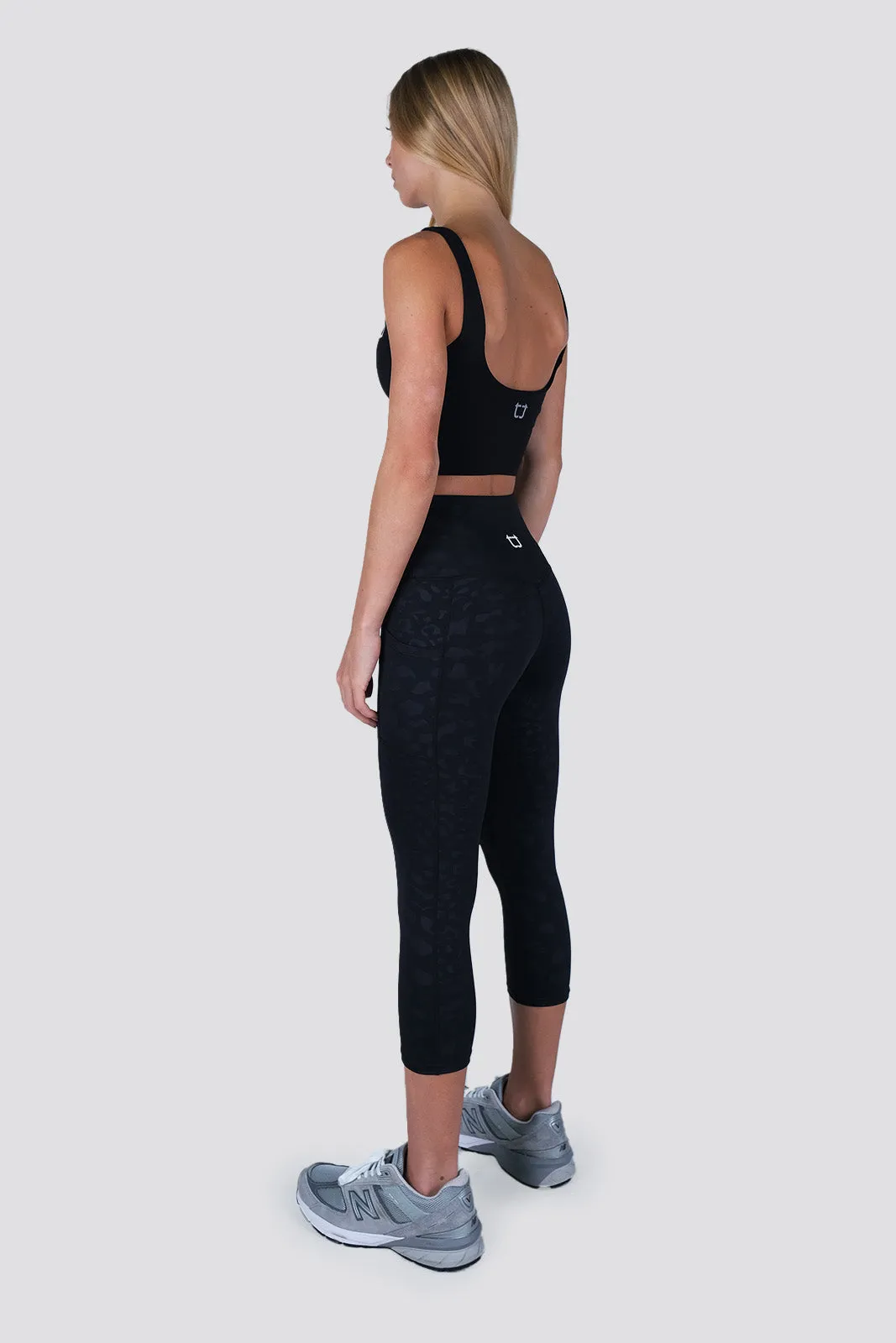 Knurling Leopard 7/8 Highwaisted Leggings - Black