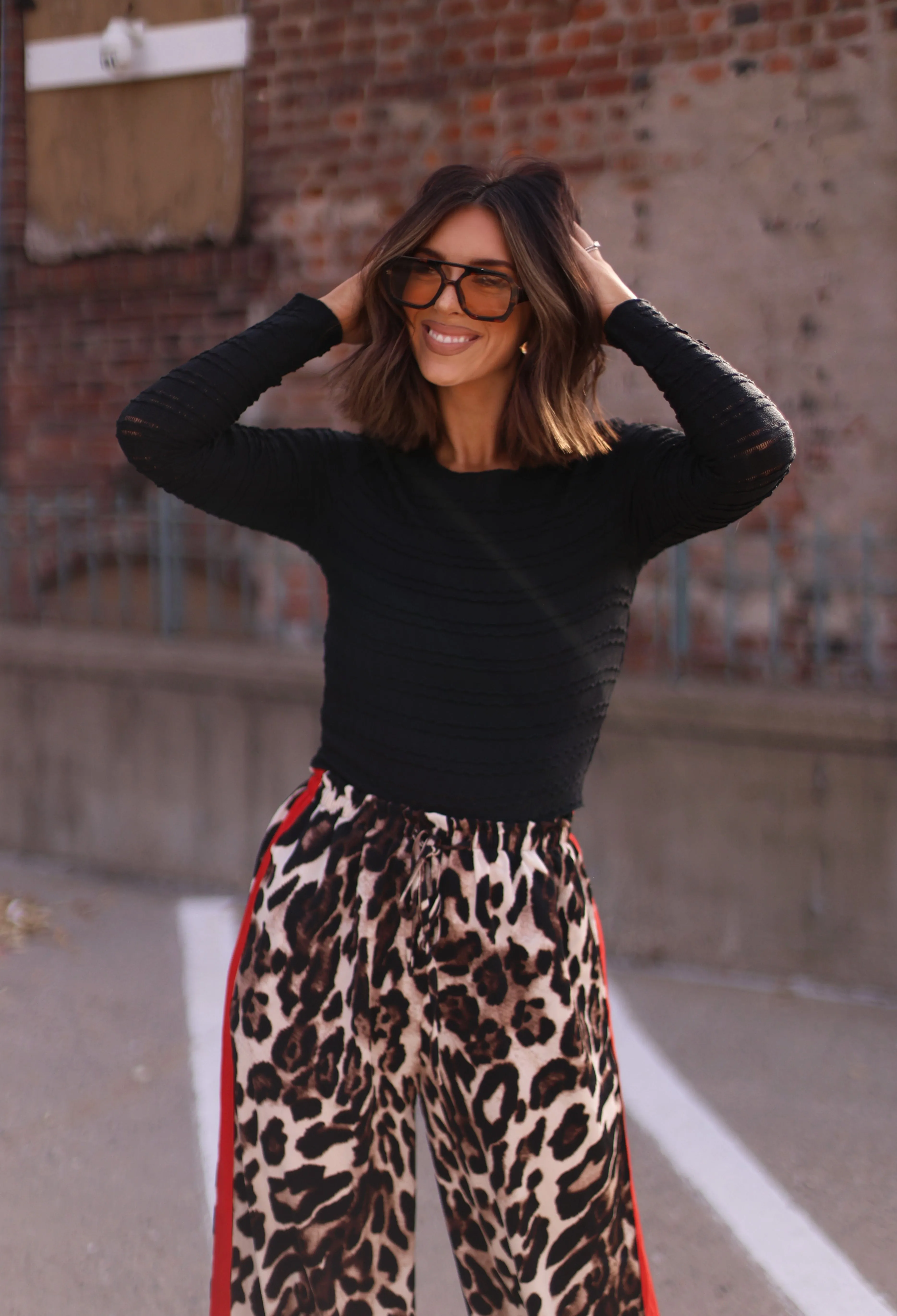 Leopard Drawstring Pants