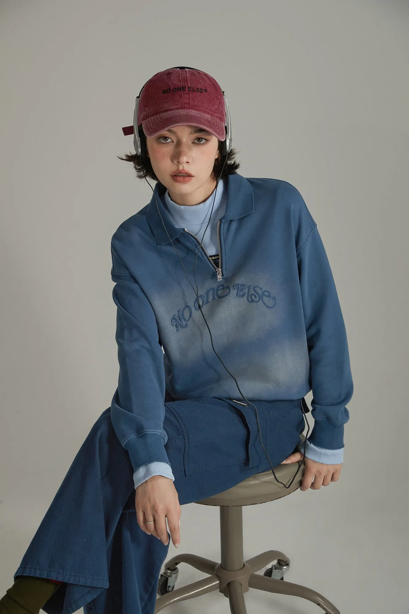 Logo Half Zip Up Sweatshirt