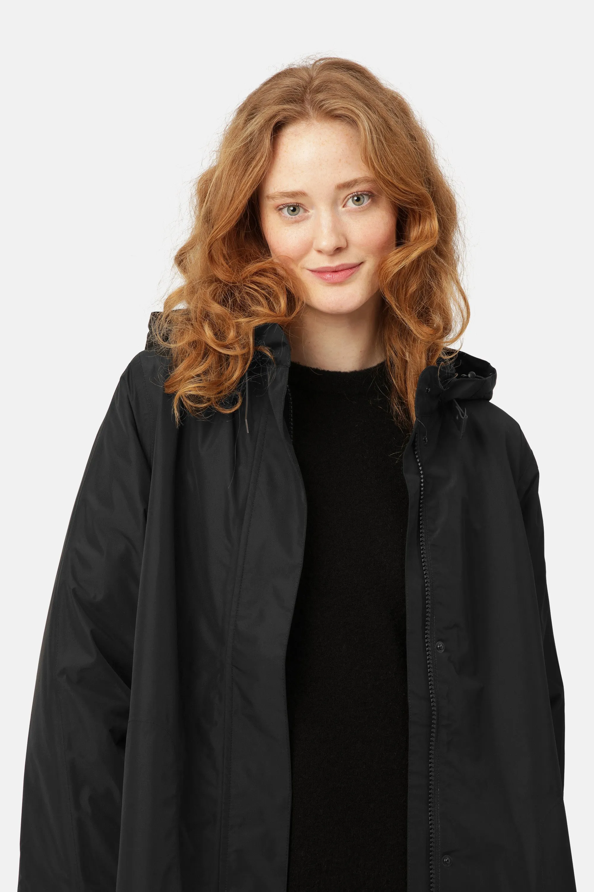 Long Raincoat - Black