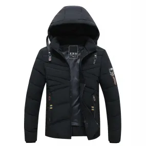 Men's Winter Warm Windproof Parka Hooded Jacket Coat