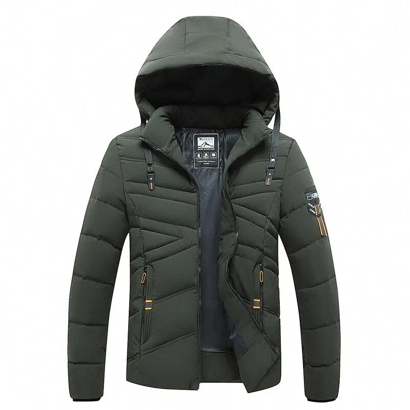 Men's Winter Warm Windproof Parka Hooded Jacket Coat