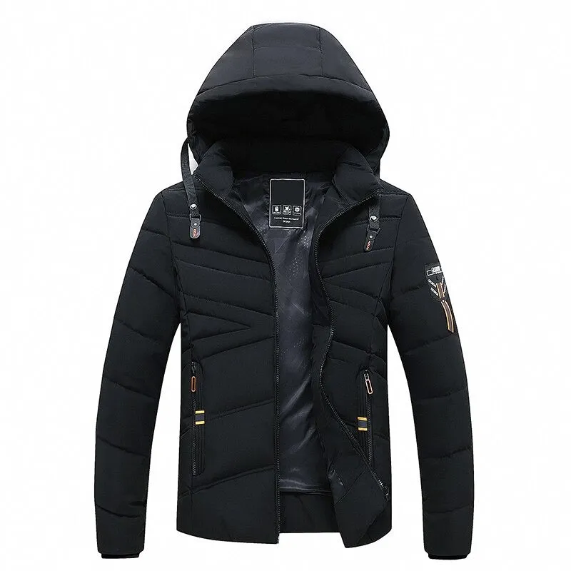 Men's Winter Warm Windproof Parka Hooded Jacket Coat