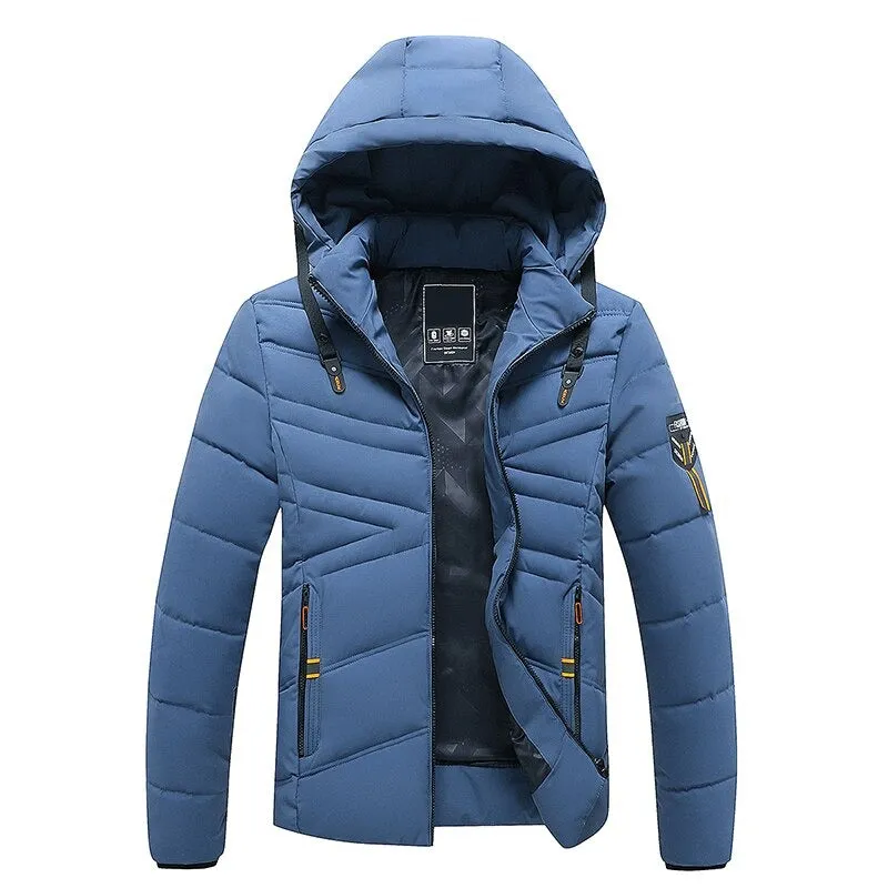 Men's Winter Warm Windproof Parka Hooded Jacket Coat