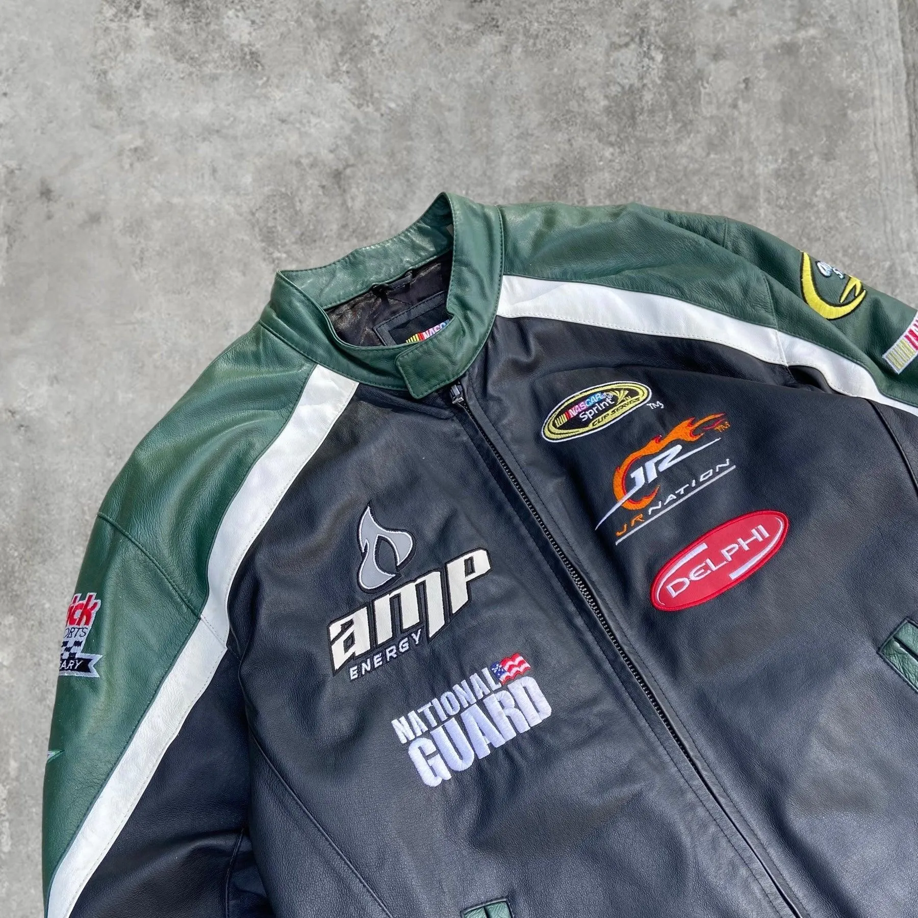 NASCAR RACER LEATHER JACKET - XL