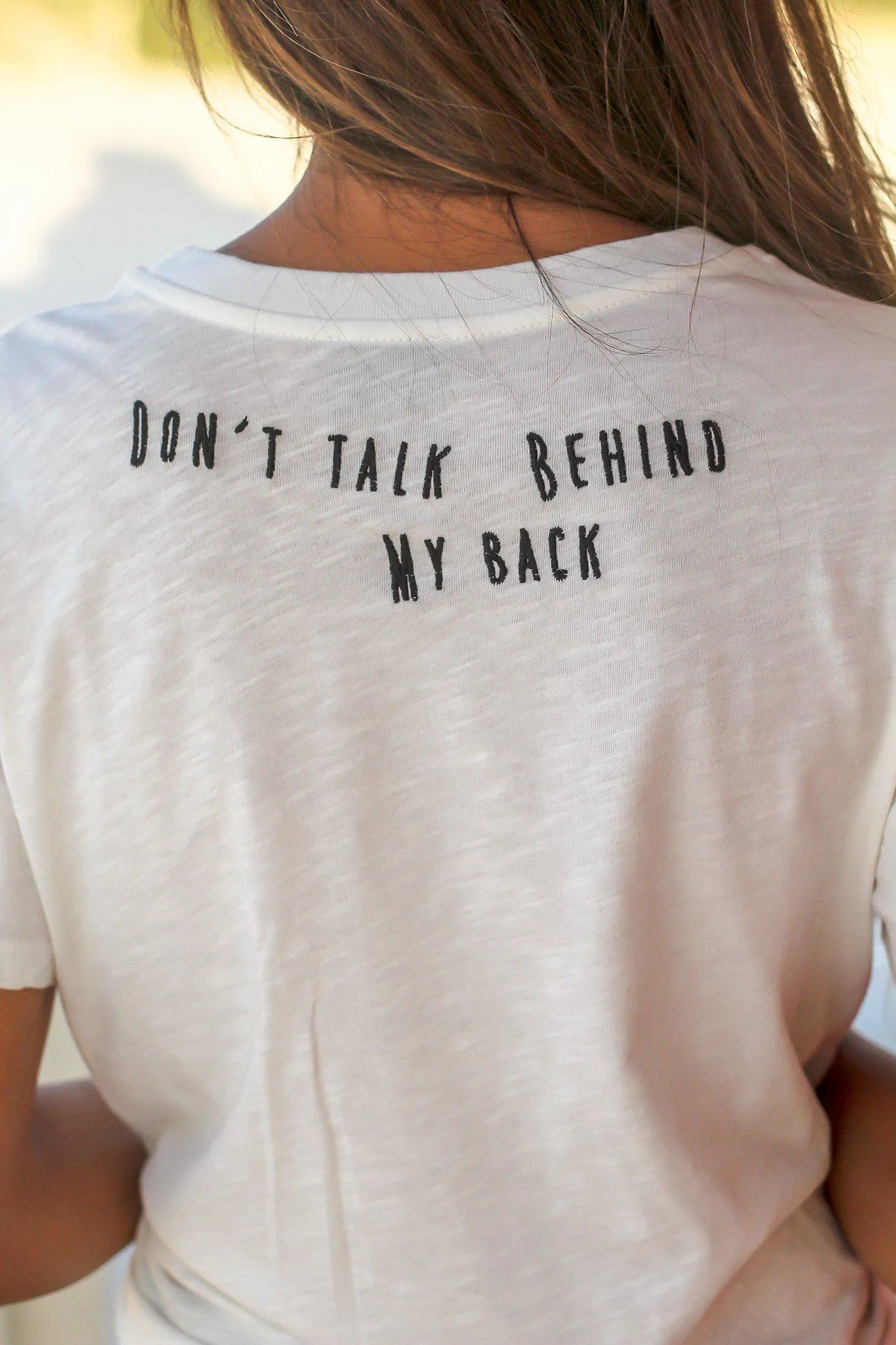 Off White "Don't Talk" Top