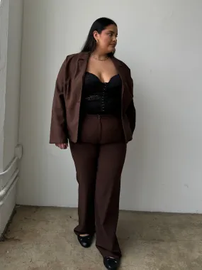 Plus Size Solid Trouser Pants