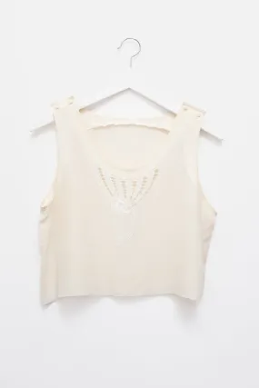 PURE SILK CROPPED VINTAGE SHELL TANK