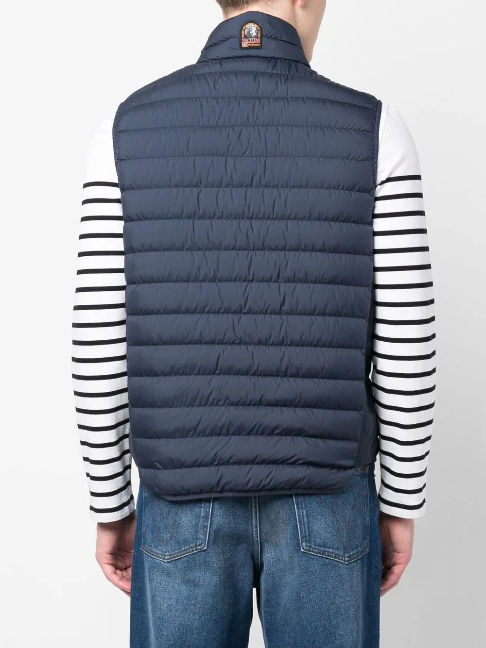 quilted down-padded gilet