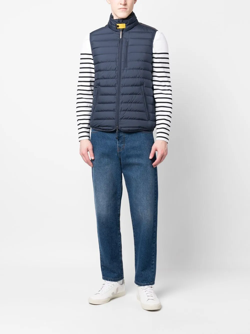 quilted down-padded gilet