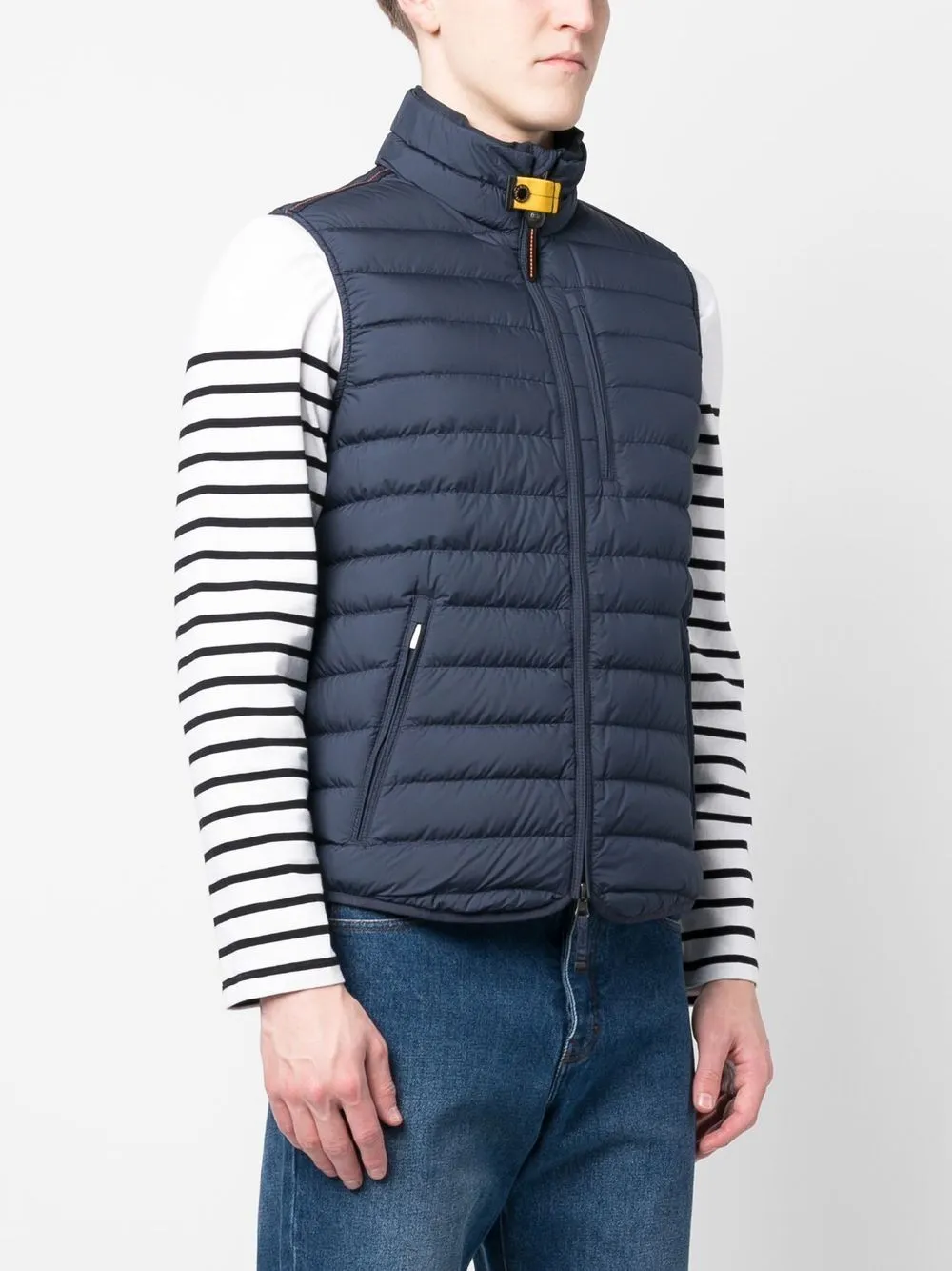 quilted down-padded gilet