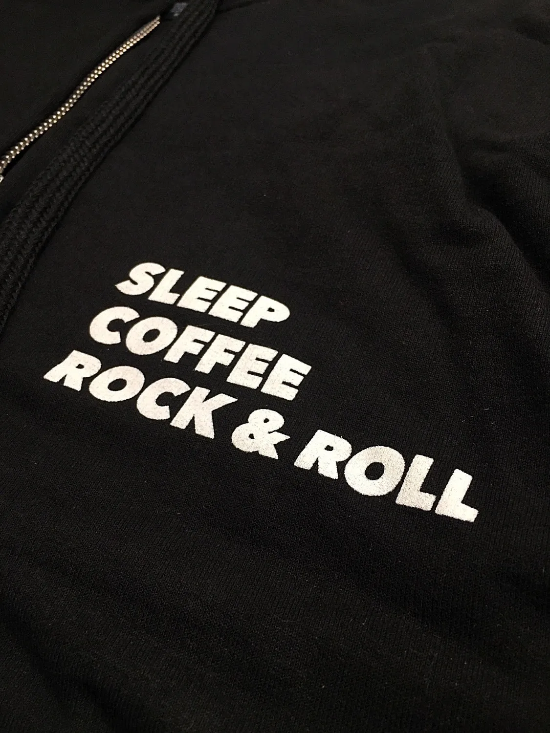 Sleep, Coffee, Rock & Roll Zip Up Hoodie