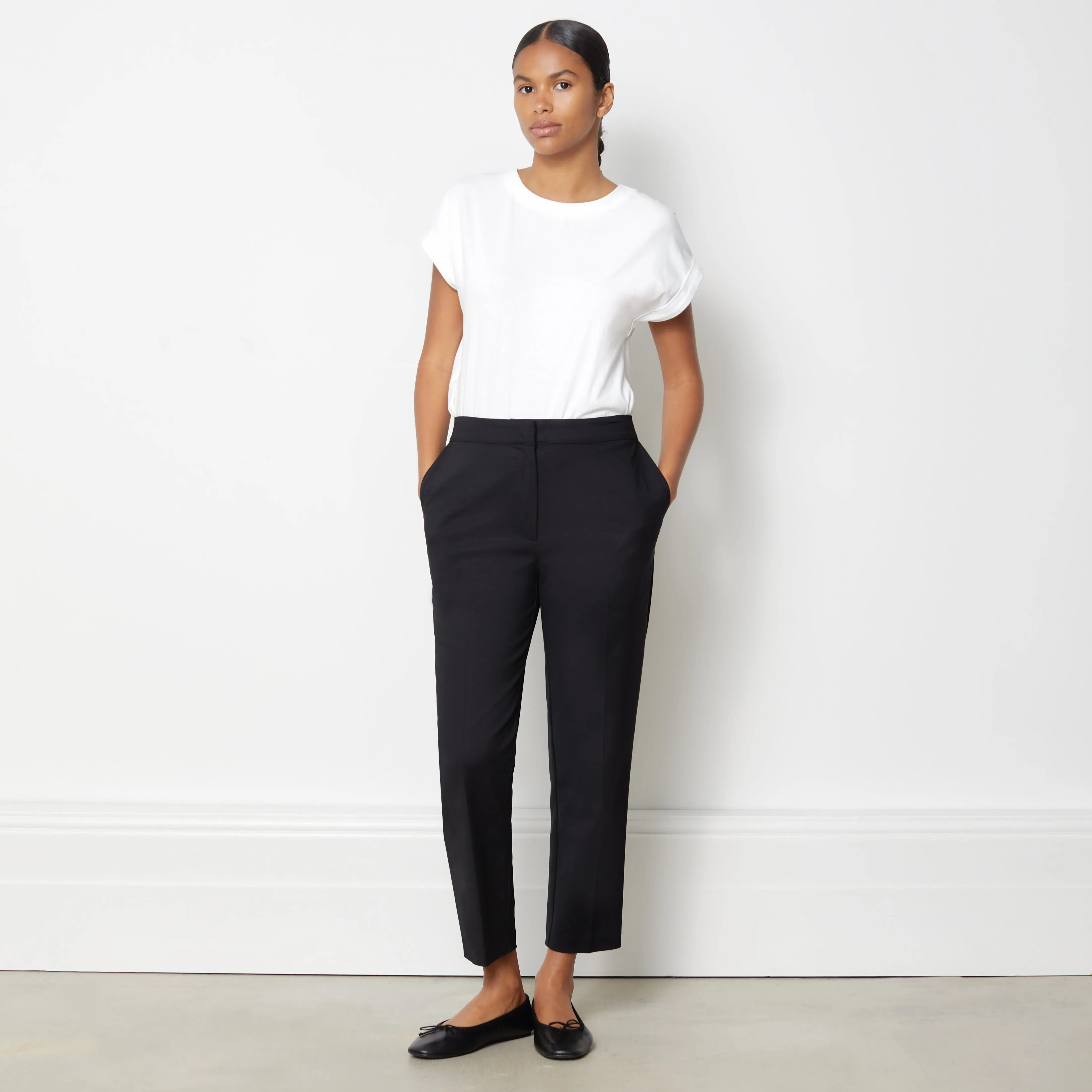 Slim Leg Tailored Trousers