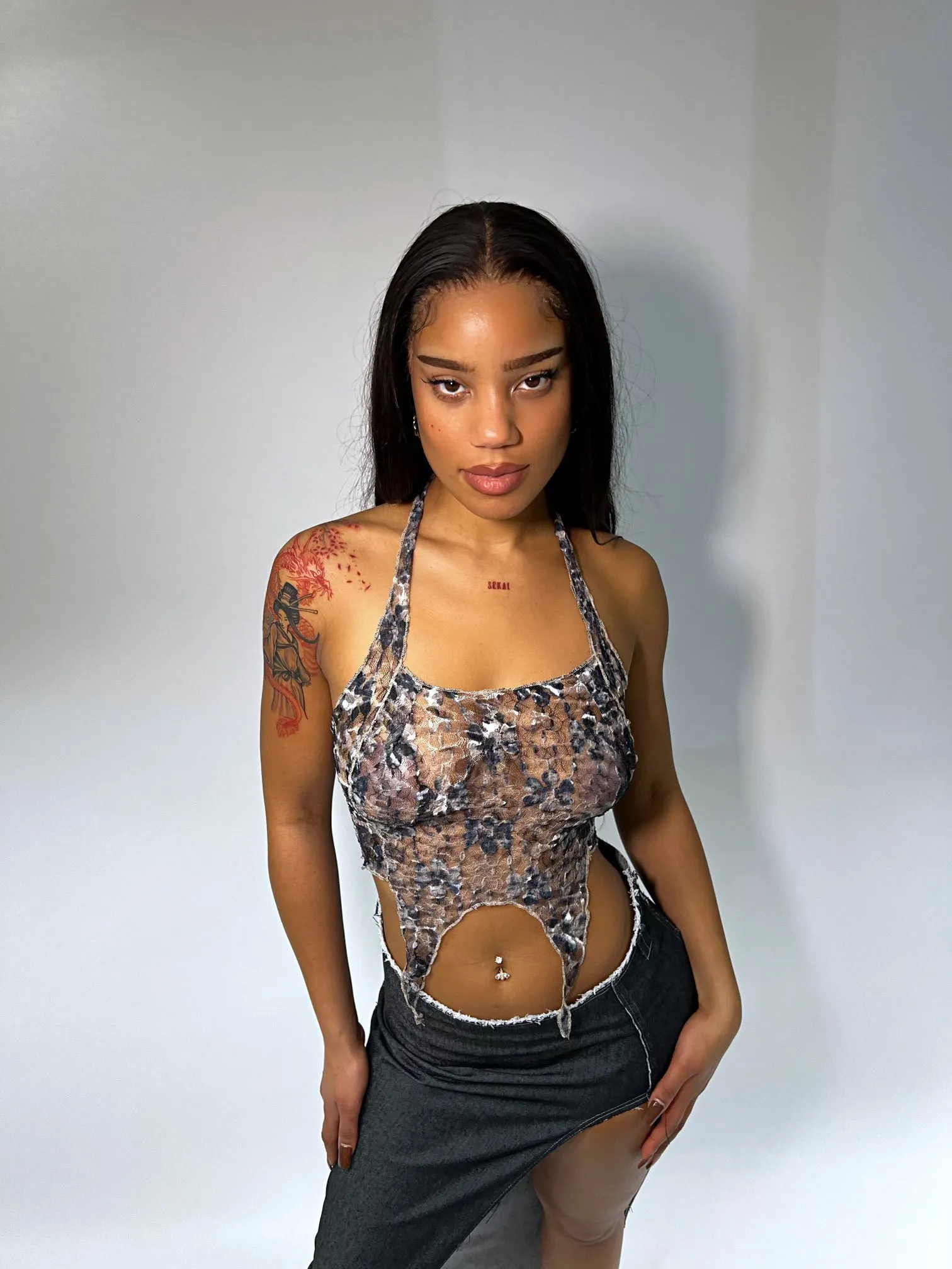 SmokeShow Lace Halter (Handmade Collection)