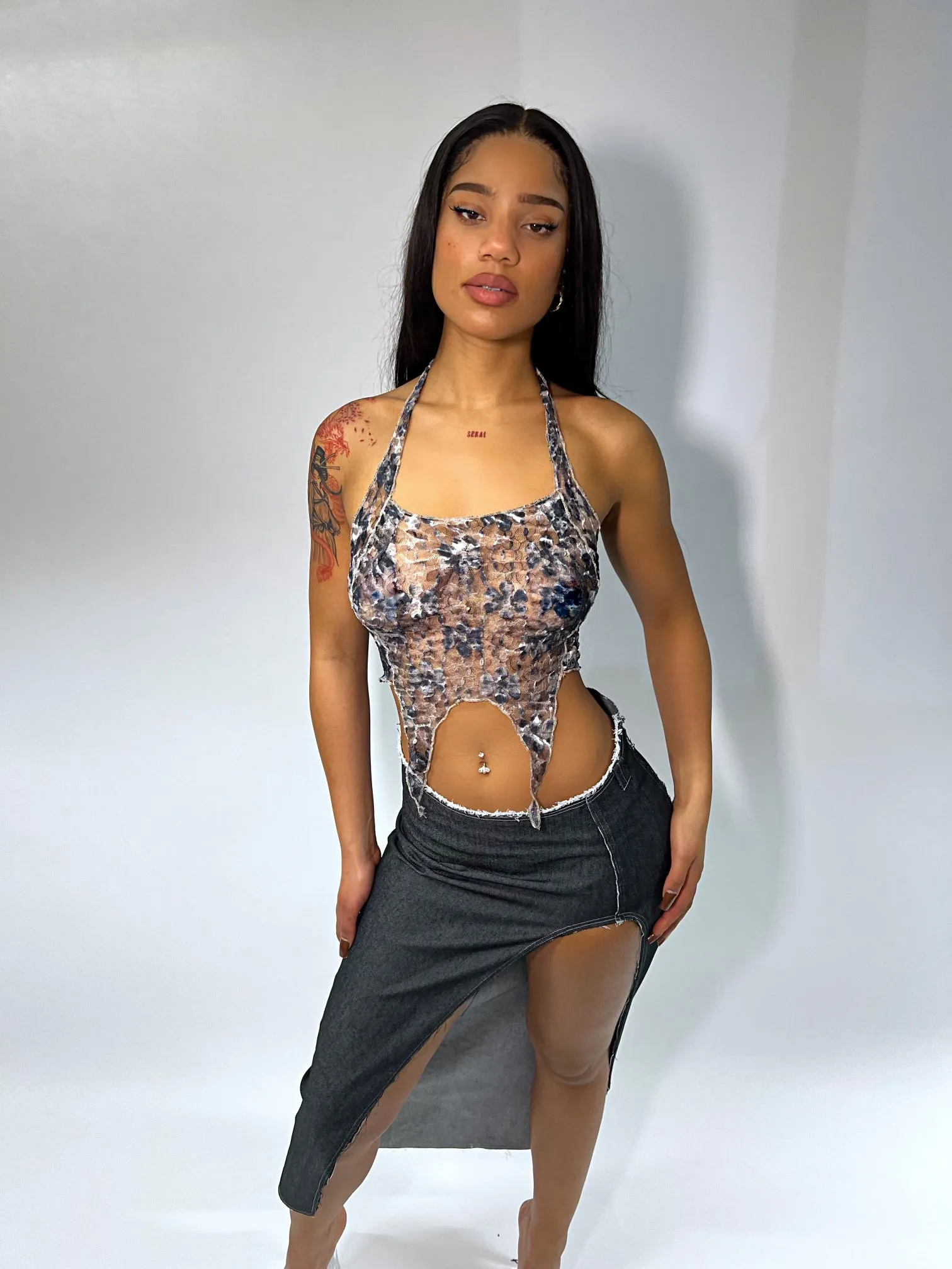 SmokeShow Lace Halter (Handmade Collection)