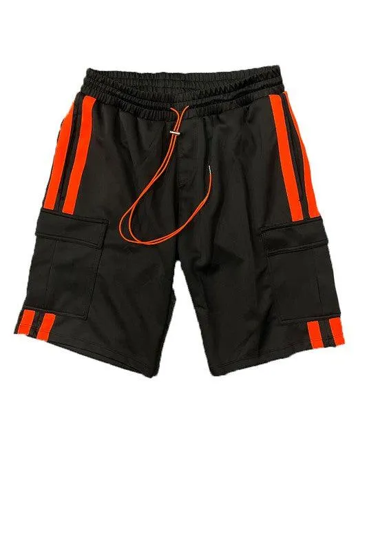 Two Stripe Cargo Pouch Shorts