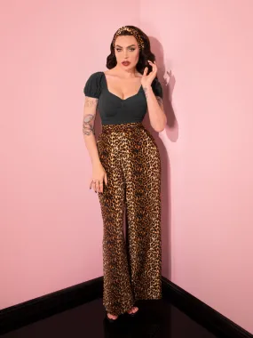 Vacation Pants in Leopard Crepe - Vixen by Micheline Pitt