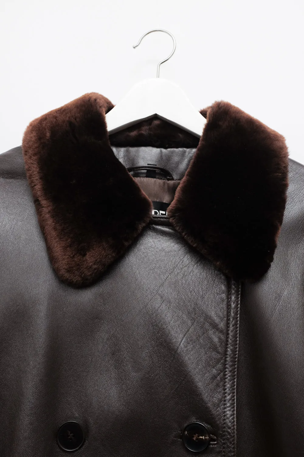 VINTAGE BROWN LEATHER COAT