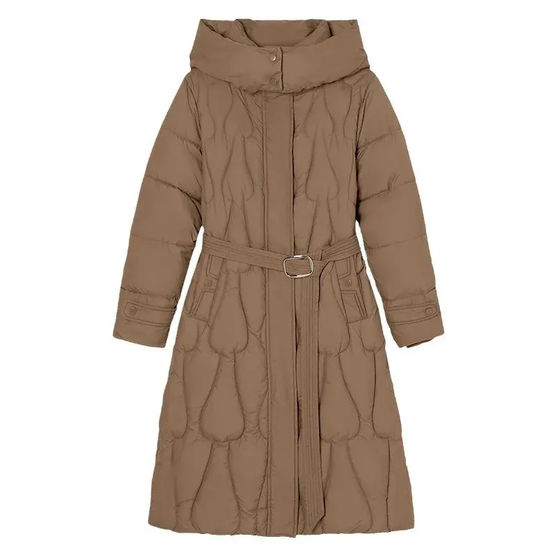 Women's Long Loose Puffer Cotton  Windproof Parkas Coat