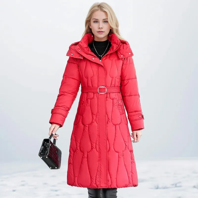 Women's Long Loose Puffer Cotton  Windproof Parkas Coat