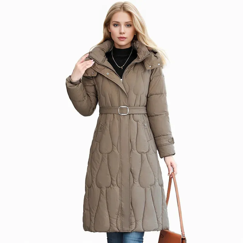 Women's Long Loose Puffer Cotton  Windproof Parkas Coat