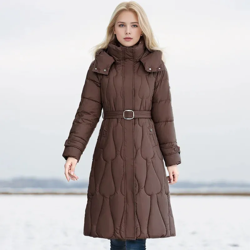 Women's Long Loose Puffer Cotton  Windproof Parkas Coat