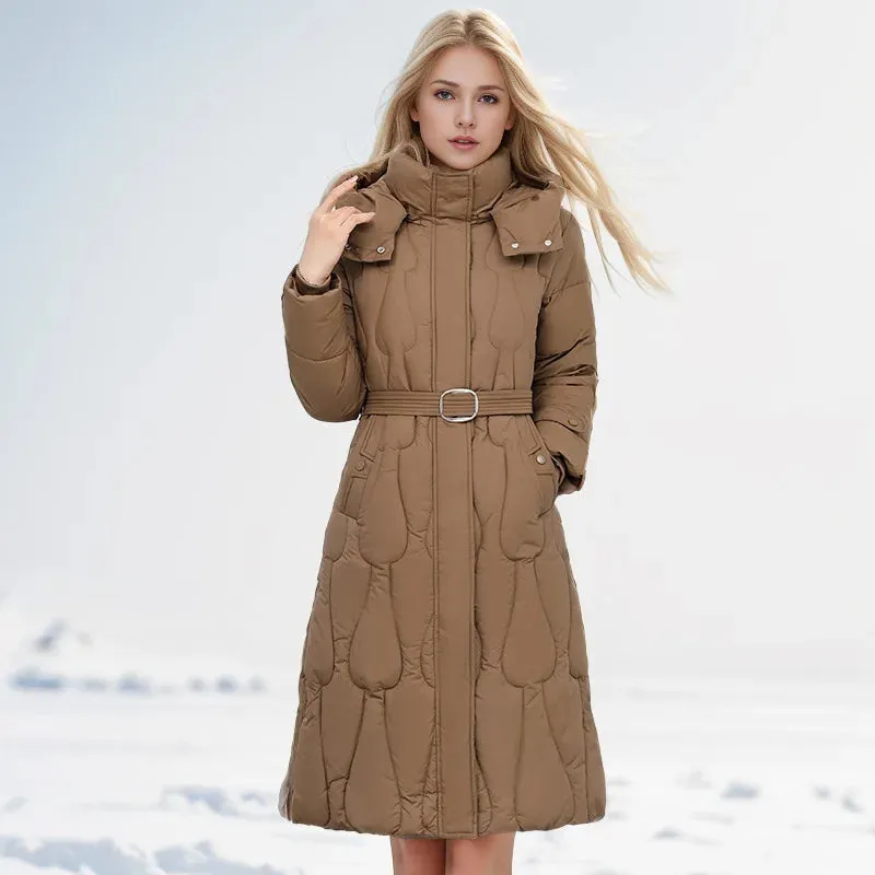 Women's Long Loose Puffer Cotton  Windproof Parkas Coat