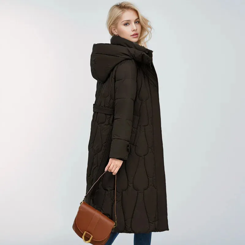 Women's Long Loose Puffer Cotton  Windproof Parkas Coat