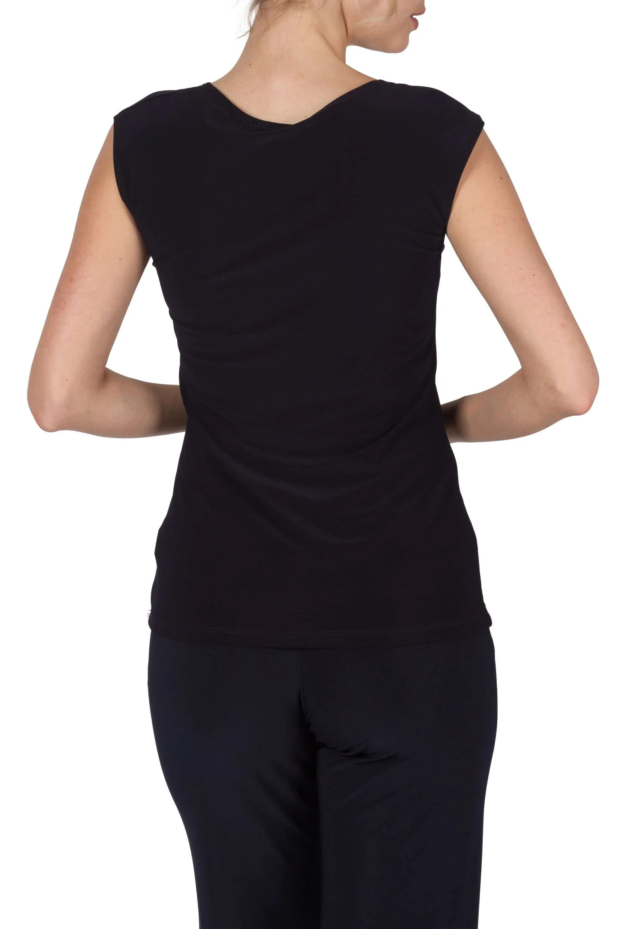 Women's Navy Camisole ladies Navy Tank Top On sale Quality Stretch Comfort Easy care Fabric Quality Made In Canada Yvonne Marie Boutiques