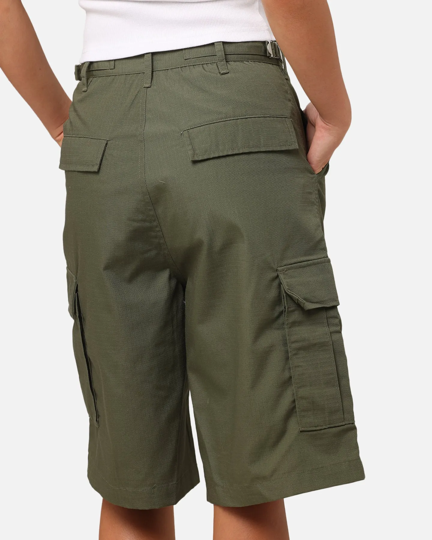 X-Girl Women's Easy Cargo Shorts Flight Green