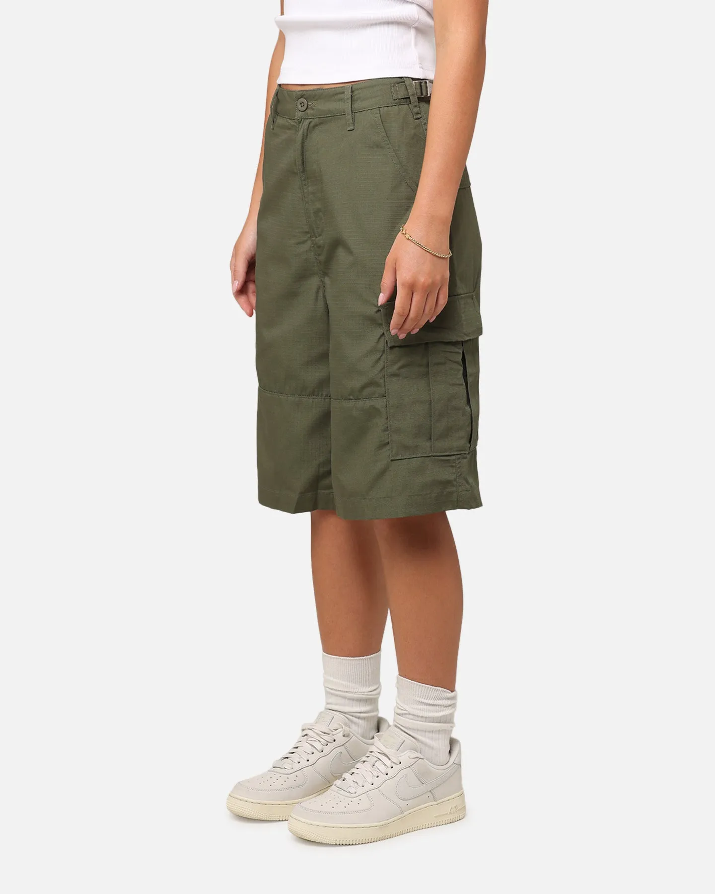 X-Girl Women's Easy Cargo Shorts Flight Green