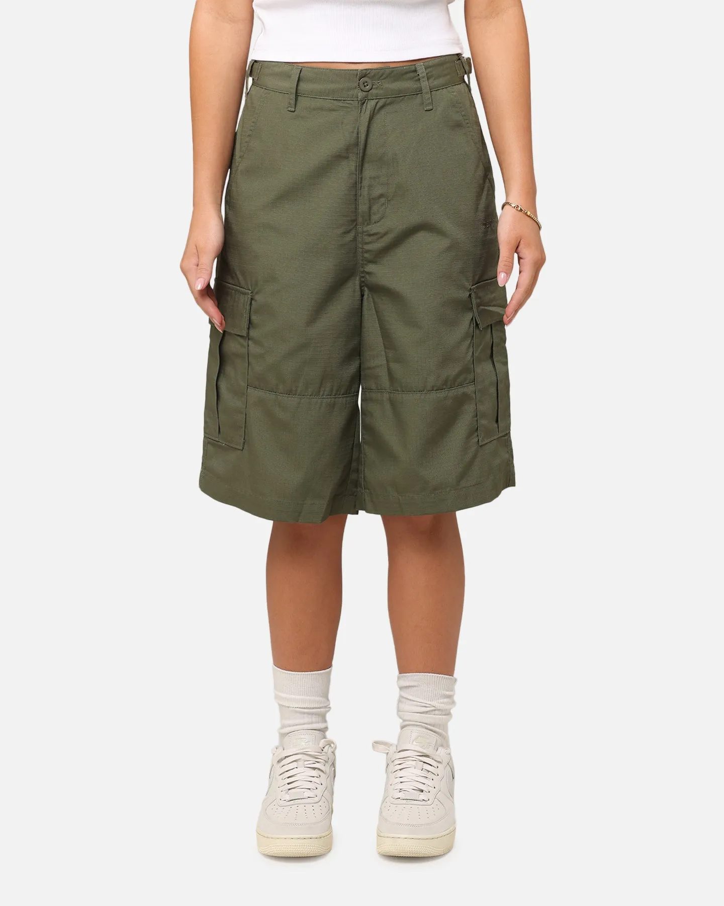 X-Girl Women's Easy Cargo Shorts Flight Green