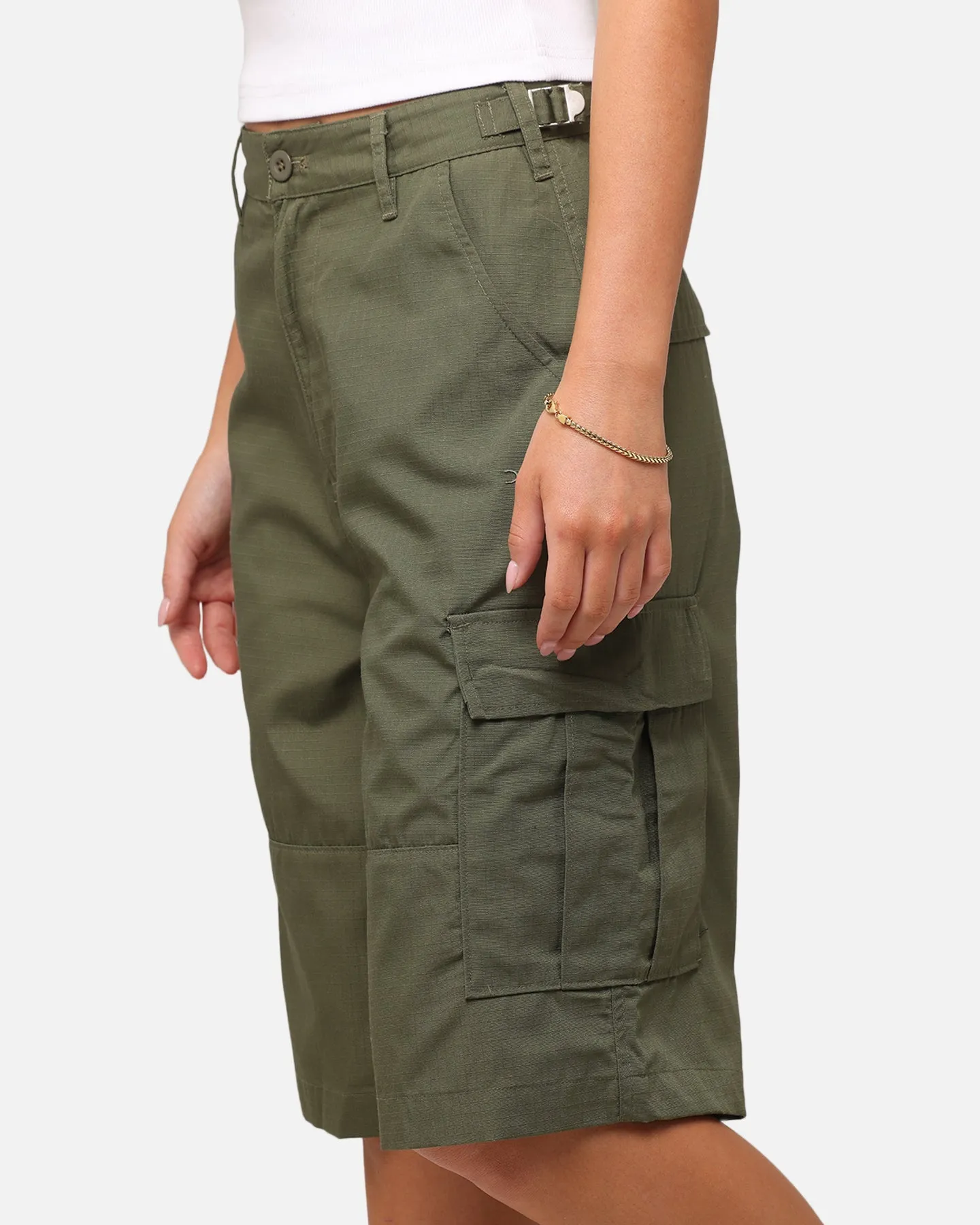 X-Girl Women's Easy Cargo Shorts Flight Green