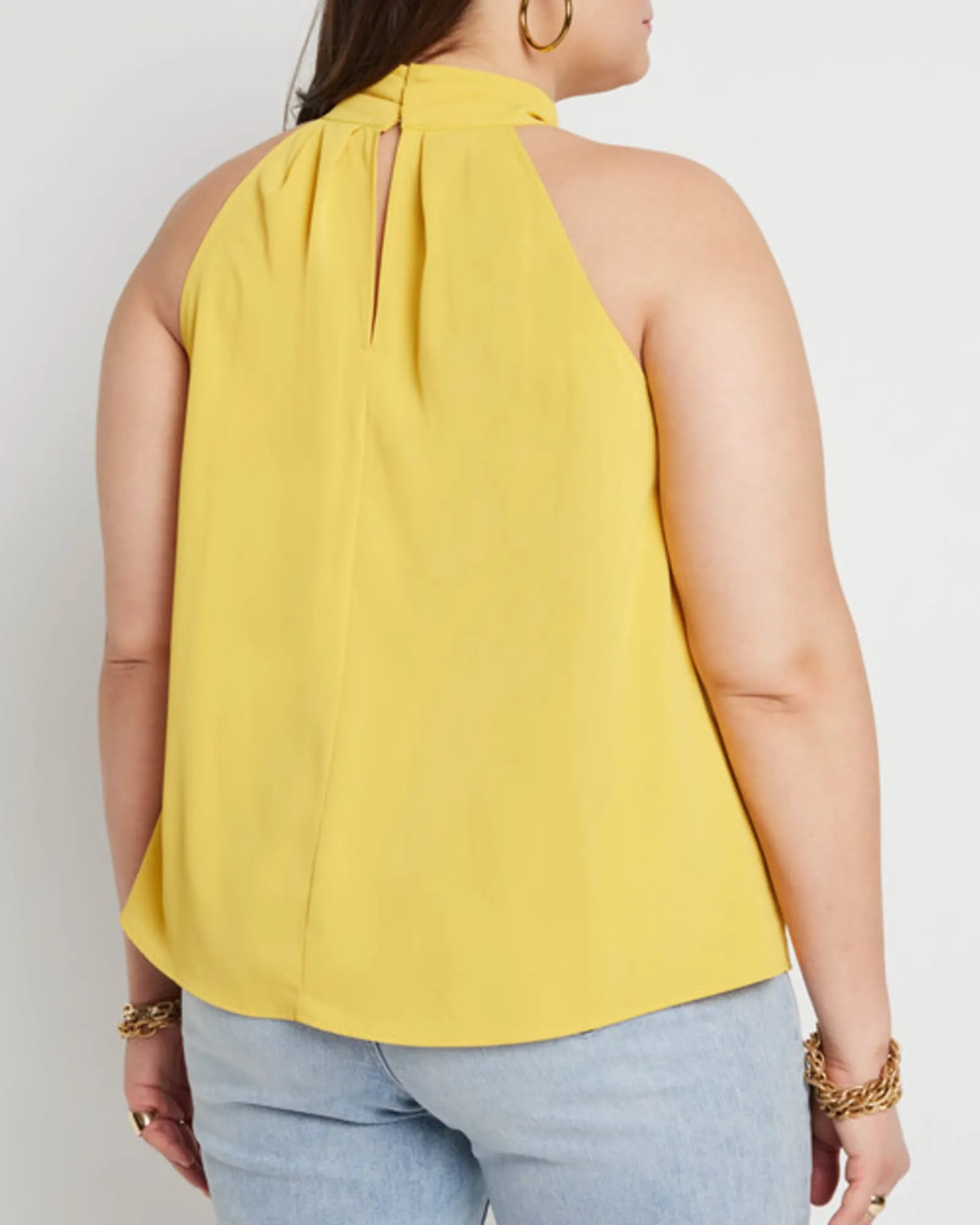 Zoe Halter Neck Top | Sunshine